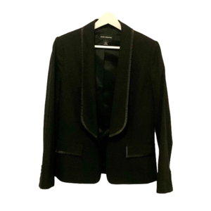 Club Monaco Black Wool Tuxedo Style Jacket 6